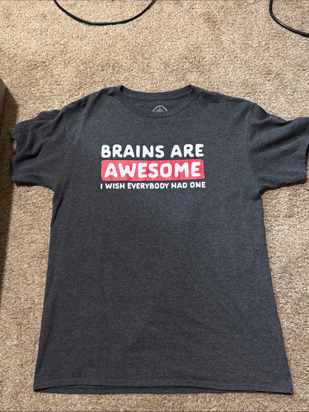 Kids Charcoal 'Brains Are Awesome' Graphic Tee